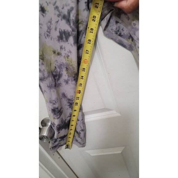 LULULEMON ALIGN HIGH RISE TIE DYE PURPLE GREEN AND BLACK PULL ON ANKLE LEGGING S - Picture 9 of 10